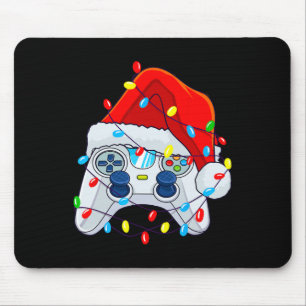 Game Controller Christmas Santa Hat Gamer Boys 1 Mouse Pad