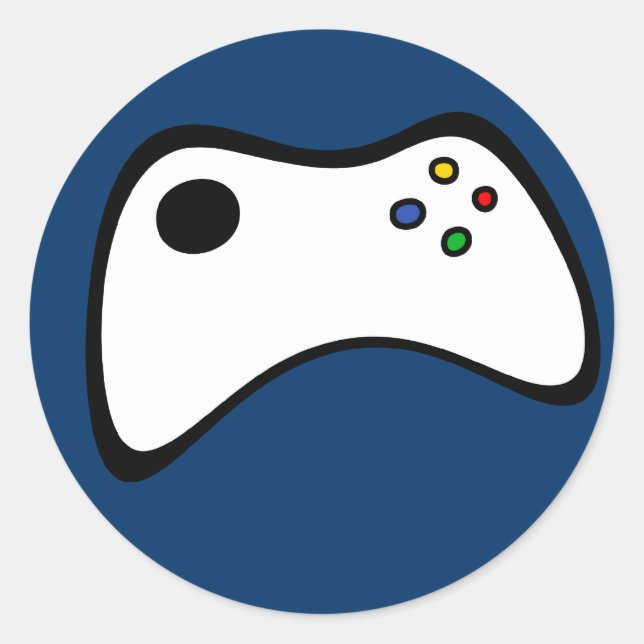 Game Controller Classic Round Sticker (Front)