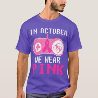 Game Controller In October We Wear Pink Gaming fri T-Shirt
