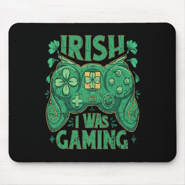 Game Controller Irish Gamer Boys St Patricks Day  Mouse Pad (Front)