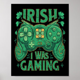 Game Controller Irish Gamer Boys St Patricks Day  Poster
