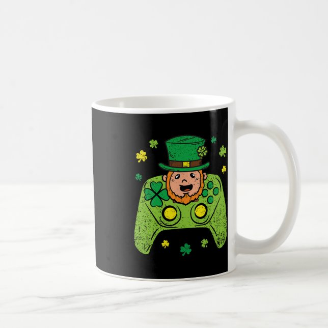 Game Controller Leprechaun St Patricks Day Gamer G Coffee Mug (Right)