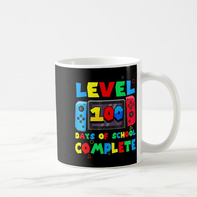 Game Controller Level 100 Days Of School Complete  Coffee Mug (Right)