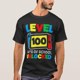Game Controller Level 100 Days Of School Completed T-Shirt
