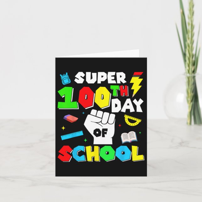 Game Controller Level 100 Days Of School Unlocked  Card (Front)