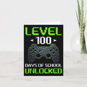 Game Controller Level 100 Days Of School Unlocked Card