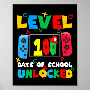 Game Controller Level 100 Days Of School Unlocked  Poster