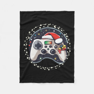 Game Controller Santa Hat Christmas Gaming X-mas G Fleece Blanket