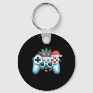 Game Controller Santa Hat Christmas Gaming X-mas G Key Ring