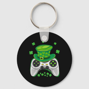 Game Controller Shamrock Gamer St Patricks Day Gam Key Ring