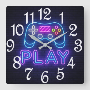 Game Controller  Square Wall Clock
