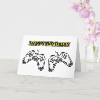 Game Controllers Birthday Card