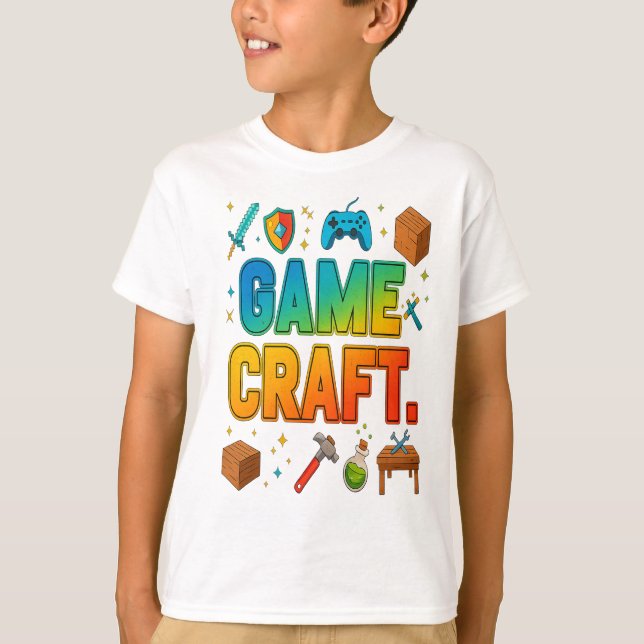 Game Craft Retro Gamer T-Shirt (Front)