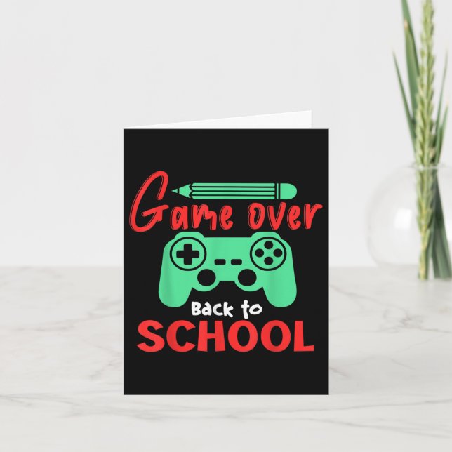 Game Cross Stick Over Back To School Applecl  Card (Front)