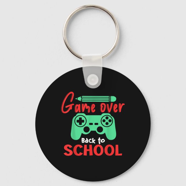 Game Cross Stick Over Back To School Applecl  Key Ring (Front)