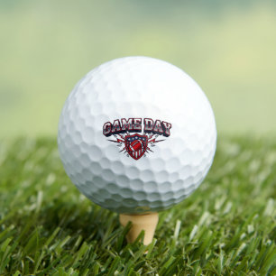Game Day American Football Patriotic Shield Sports Golf Balls