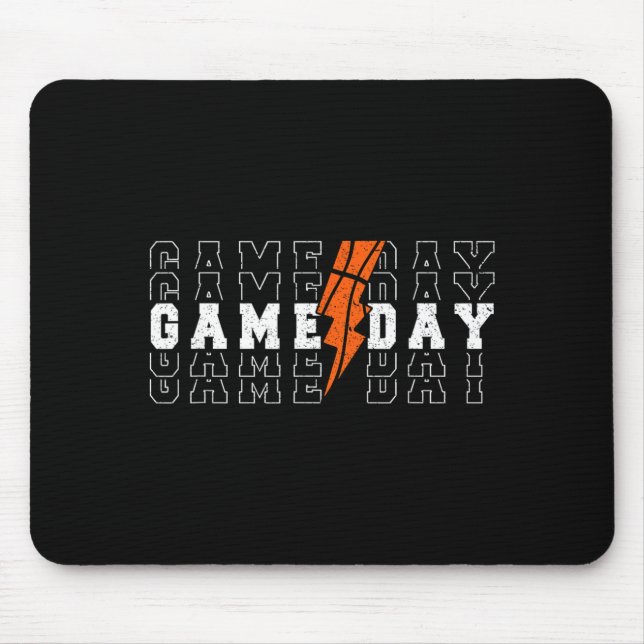 Game Day Basball Lightning Sport Player Coach Mouse Pad (Front)