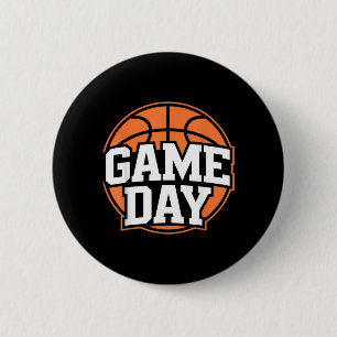 Game Day Basball Sport Player Orange Ball Cool 6 Cm Round Badge