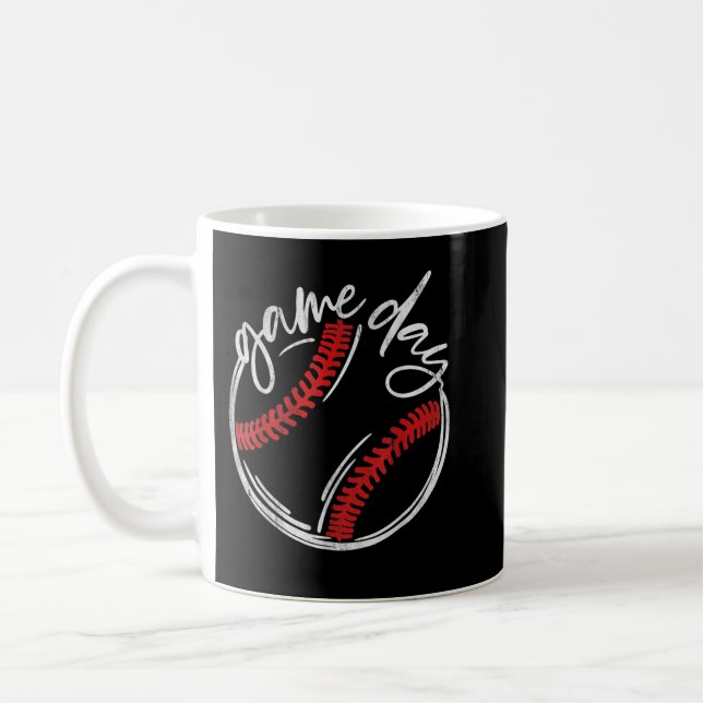 Game Day Baseball Baseball Life Softball Life For  Coffee Mug (Left)