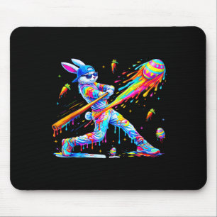 Game Day Baseball Drip Rabbit Bunny Easter Men Mouse Pad