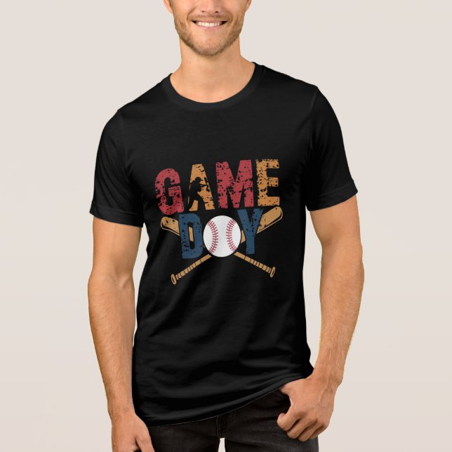 Game Day Baseball Graphic Tri-Blend Shirt (Front)