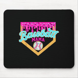 Game Day Baseball Mama Ice Cream Drip Baseball Mum Mouse Pad