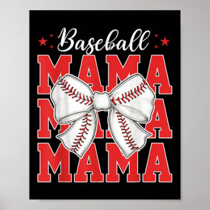 Game Day Baseball Mum Mother Baseball Mama Coquett Poster