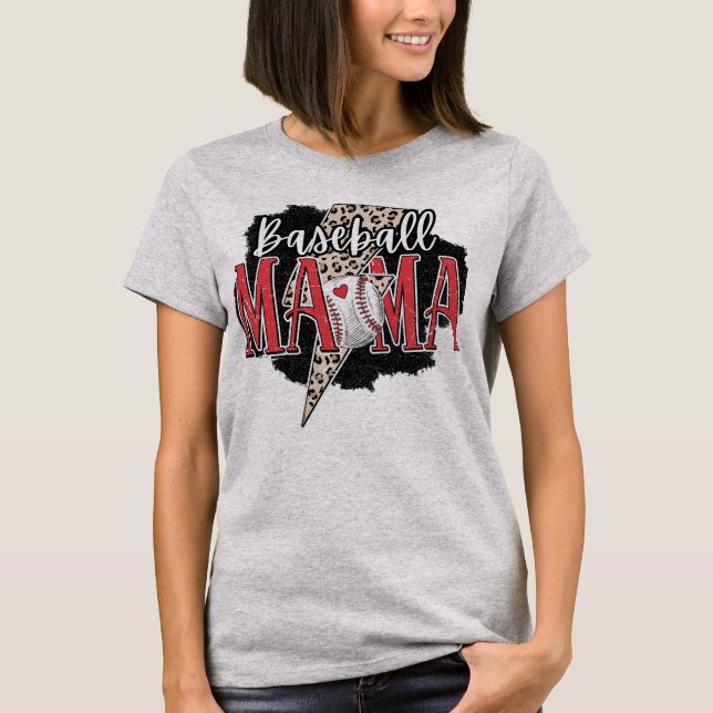 Game Day Baseball Mum Tee - Baseball Graphic Tee (Front)