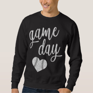 Game Day Baseball Softball Mum Heart Gift Sweatshirt