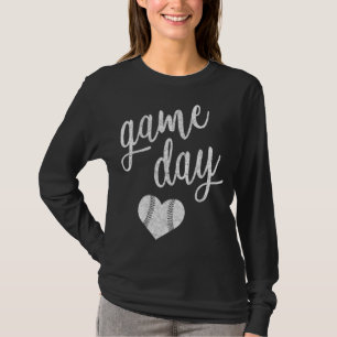 Game Day Baseball Softball Mum Heart Gift T-Shirt