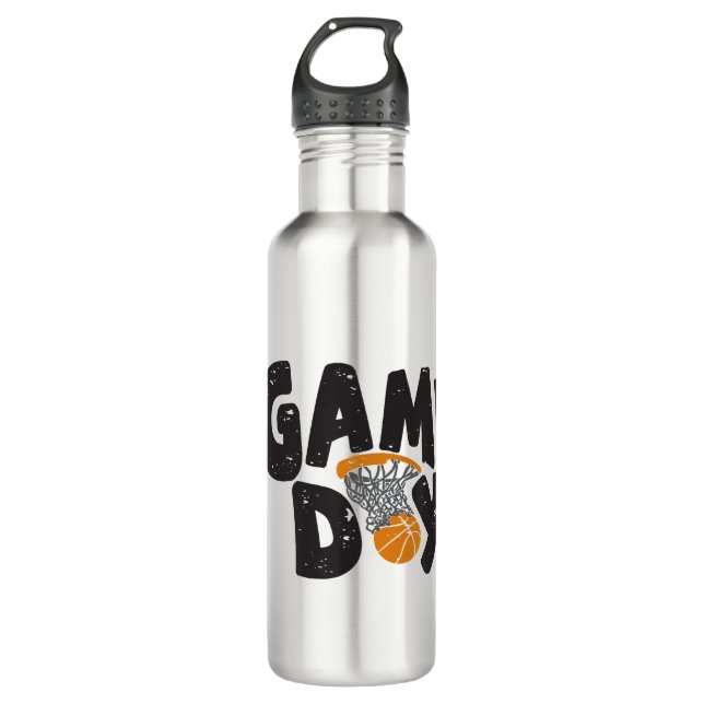 Game Day Basketball Funny Youth Men Women Sports V 710 Ml Water Bottle (Front)