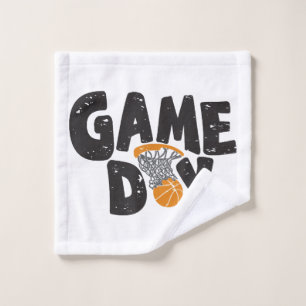 Game Day Basketball Funny Youth Men Women Sports V Wash Cloth