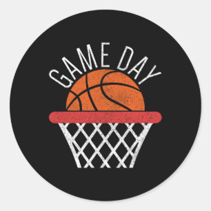 Game Day Basketball Lover Basketball Player Fun Ba Classic Round Sticker
