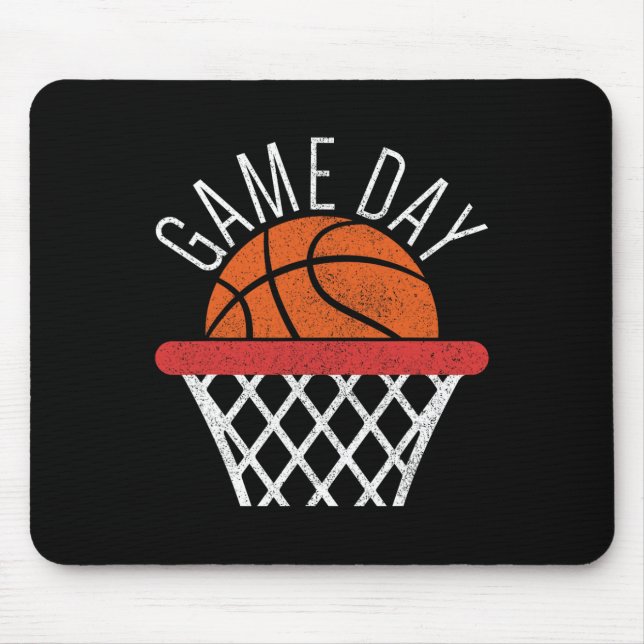 Game Day Basketball Lover Basketball Player Fun Ba Mouse Pad (Front)