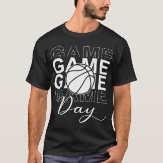 Game Day Basketball Mum For Womens Game Day Vibes  T-Shirt