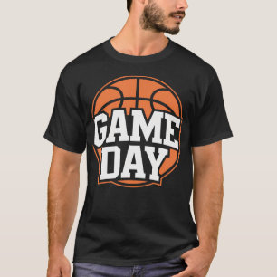 Game Day Basketball Sport Player Orange Ball Cool  T-Shirt