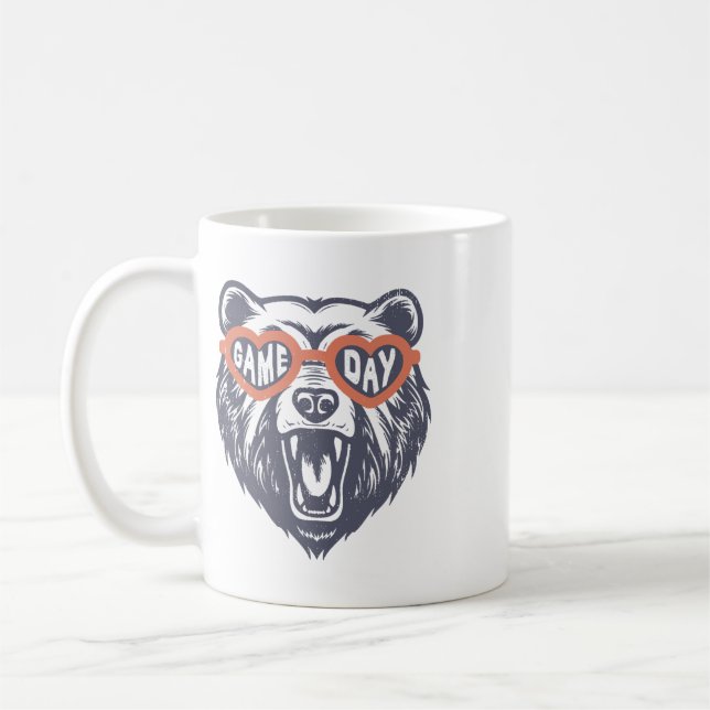 Game Day Bear  Coffee Mug (Left)