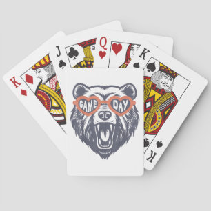 Game Day Bear  Playing Cards