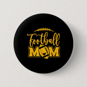 Game Day Blue And Yellow High School Football Foot 6 Cm Round Badge