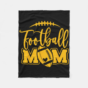 Game Day Blue And Yellow High School Football Foot Fleece Blanket