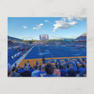 Game Day Blue Turf Stadium Postcard