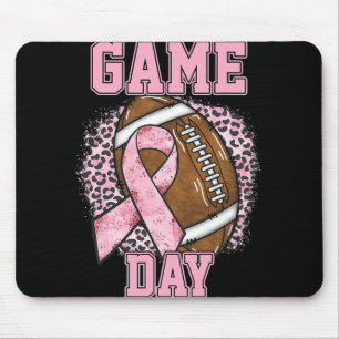 Game Day - Breast Cancer Awareness Pink Football M Mouse Pad