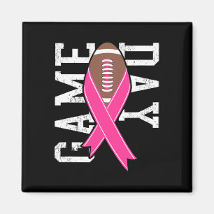 Game Day - Breast Cancer Awareness Pink Football R Magnet