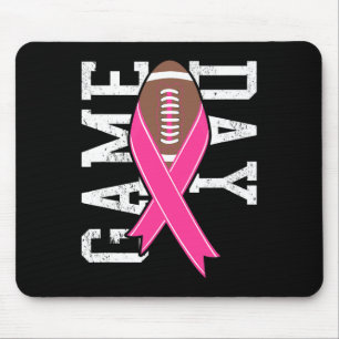 Game Day - Breast Cancer Awareness Pink Football R Mouse Pad