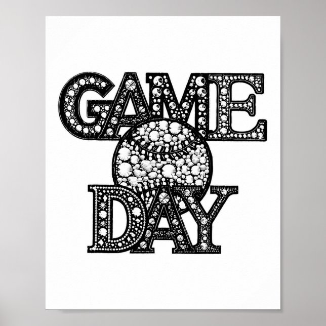 Game Day Bysebyl Rhinestone Bysebyl Player Sport M Poster (Front)
