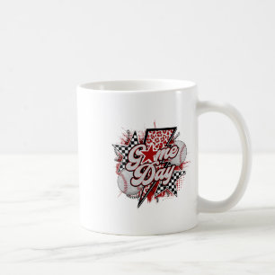 Game Day Checkered Sell Mom Leopard Cheer Mama Gir Coffee Mug