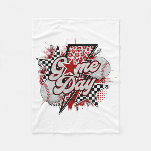 Game Day Checkered Sell Mom Leopard Cheer Mama Gir Fleece Blanket