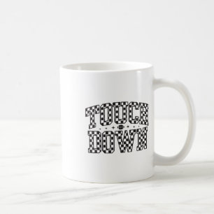 Game Day Checkered Touchdown Season Preppy America Coffee Mug