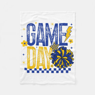 Game Day Cheer Mum Gift For Cheerleading Coach Blu Fleece Blanket
