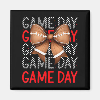 Game Day Chequerboard Football Season Sports Magnet